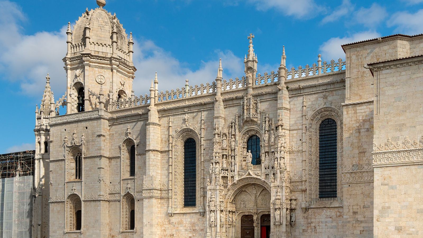 The south façade of the Jerónimos Monastery in Belém