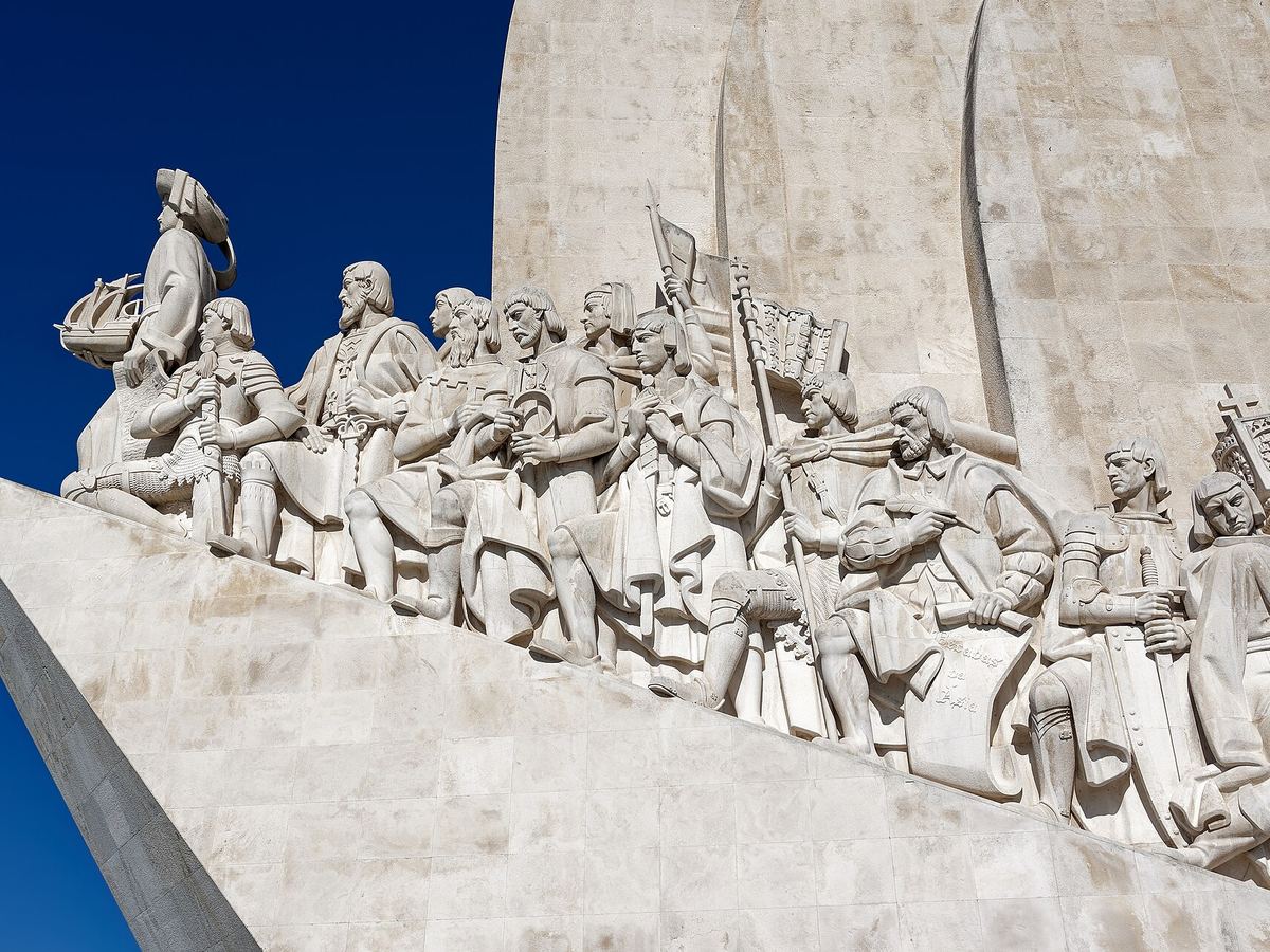 The navigators on the Monument to the Discoveries in Belém