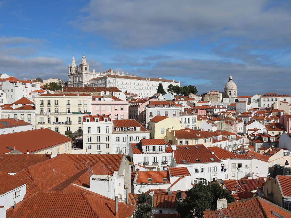 The rooftops of Alfama in Lisbon